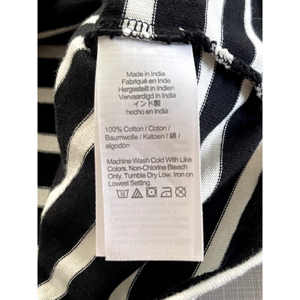 J Crew Sz XS Classic Mariner Cloth T-Shirt Black Boatneck Stripe Preppy Nautical - Picture 11 of 12